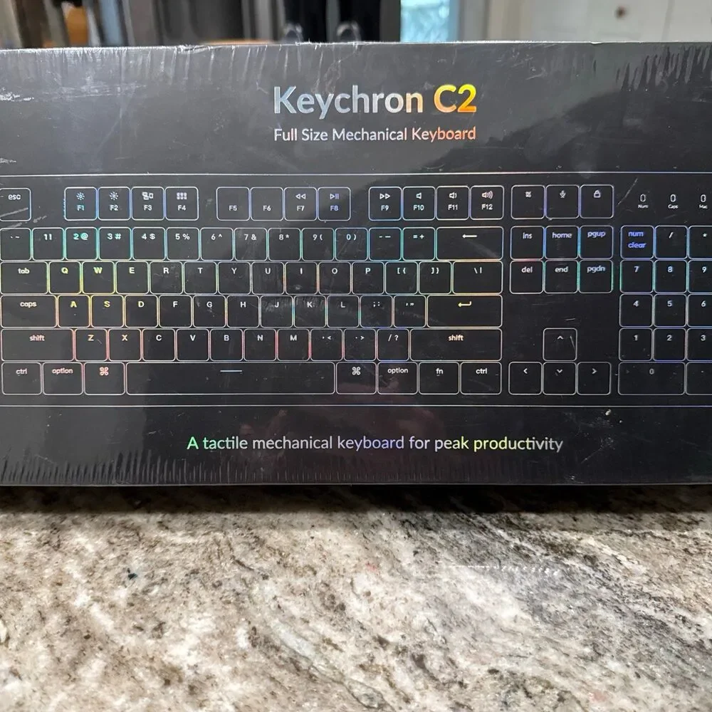 Keychron C2 Mechanical Keyboard w/ Swappable RGB Blacklight Red Switch New